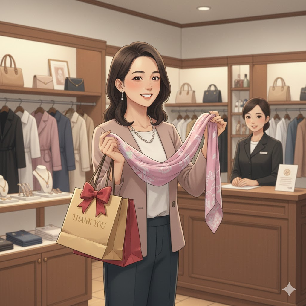 ご褒美を購入してご機嫌なままのイメージ