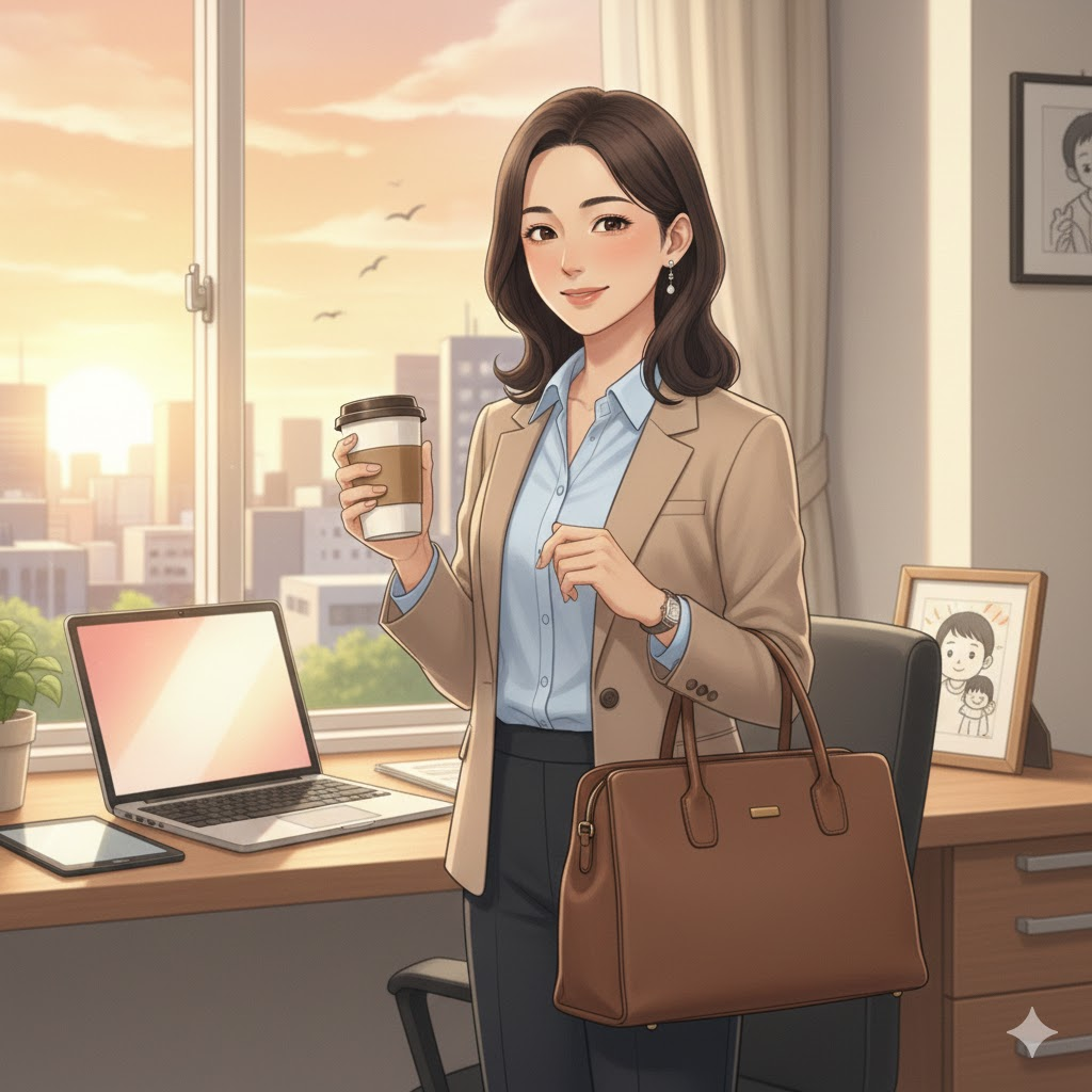 頑張るワーママのイメージ