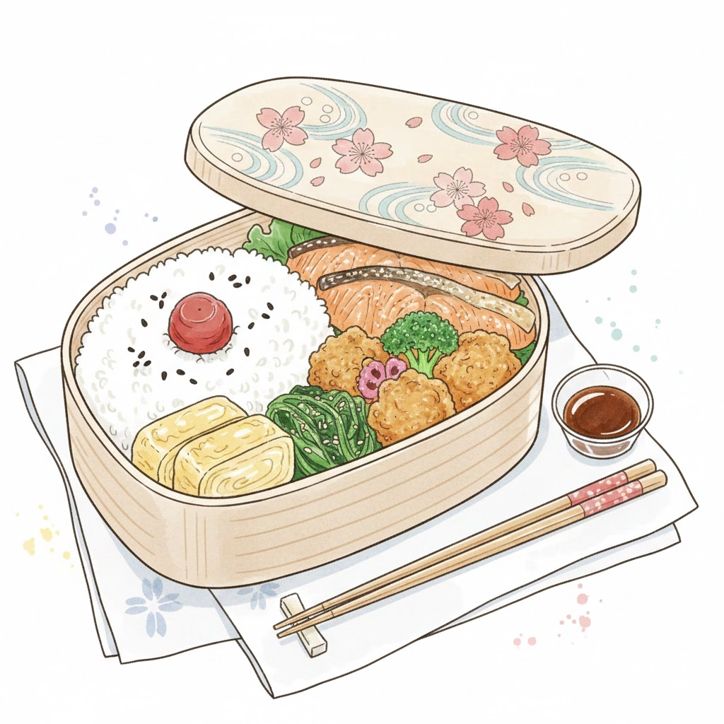 お弁当のイラスト